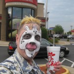 Mike at Chick-Fil-A on Cow Appreciation Day